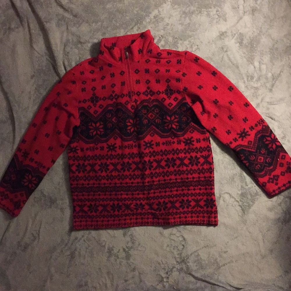 Red and black holiday sweater